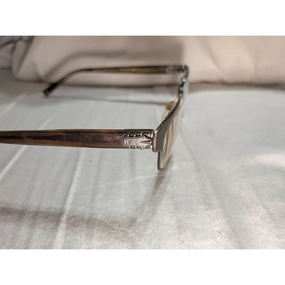 JOHN VARVATOS TITANIUM V361 EYEGLASSES FRAME BROWN TORTOISE 53-19-145